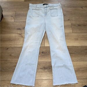 Veronica Beard Florence High-rise Flared Jeans Color Aire size 18